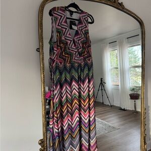 Multicolor Chevron Maxi Dress
